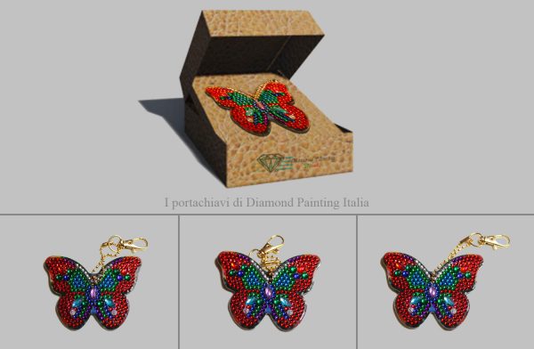 Portachiavi farfalla a sfumatura per Diamond Painting Italia